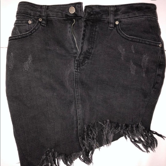 Black denim wash skirt - Picture 1 of 1